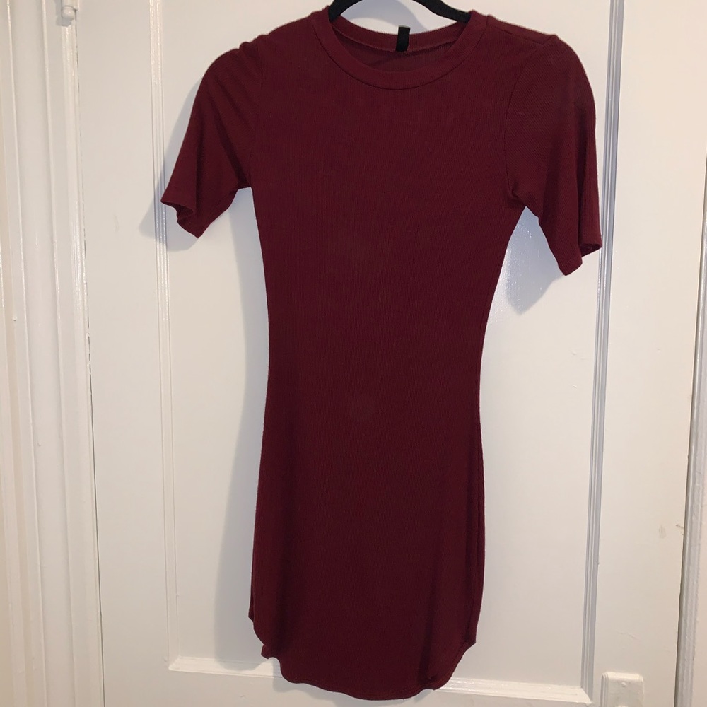 Maroon Go Jane t-shirt dress